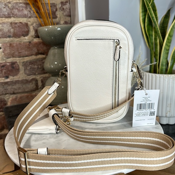 KATE SPADE ROSIE FAUX SHEARLING NORTH SOUTH ZIP PHONE CROSSBODY - Picture 11 of 17